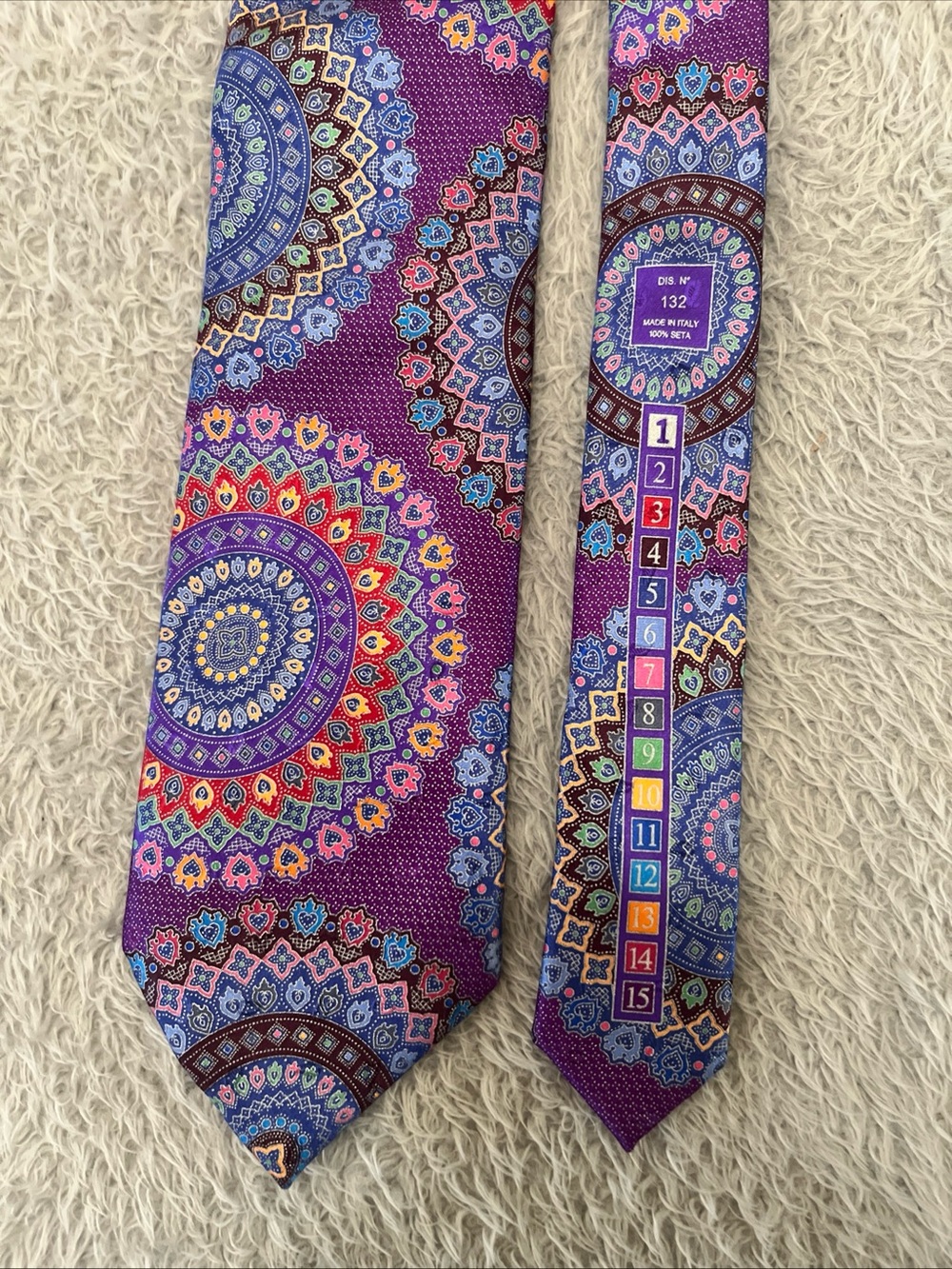Ermengildo Zegna Men's Paisley Tie QUINDICI 100% silk